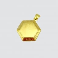 0301312500 - RELICARIO HEXAGONAL 20MM<br>QTDE PCT: 5 PC - VAL PCT: R$ 18,00 - PESO UNIT: 2,800g