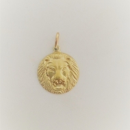 1601651100 - PINGENTE LEAO CHAPA 2,5 CM<br>QTDE PCT: 5 PC - VAL PCT: R$ 24,45 - PESO UNIT: 2,270g