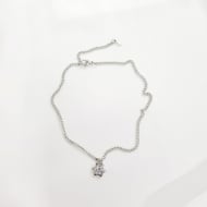 0607004300 - TORNOZELEIRA AO INOX COM ESTRELA DE ZIRCONIA<br>QTDE PCT: 5 PC - VAL PCT: R$ 26,00 - PESO UNIT: 4,500g