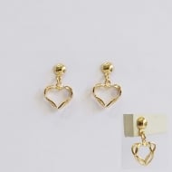 0100236100 - BRINCO MEIA BOLAR COM CORAO<br>QTDE PCT: 5 PAR - VAL PCT: R$ 17,95 - PESO UNIT: 1,300g