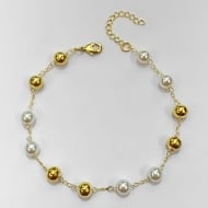 2303020900 - PULSEIRA PROLAS E BOLAS 6MM<br>QTDE PCT: 5 PC - VAL PCT: R$ 25,90 - PESO UNIT: 2,400g