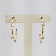 0100230600 - BRINCO DE ARGOLA COM QUADRADINHOS ABS<br>QTDE PCT: 5 PAR - VAL PCT: R$ 20,10 - PESO UNIT: 2,710g