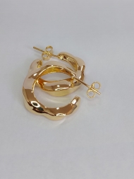 1300639900 - BRINCO ARGOLA ORGNICA P<br>QTDE PCT: 1 PAR - VAL PCT: R$ 20,72 - PESO UNIT: 5,560g