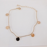 2203006400 - PULSEIRA BOLINHA COM MEDALHA<br>QTDE PCT: 2 PC - VAL PCT: R$ 10,40 - PESO UNIT: 1,400g