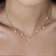 2304038000 - GARGANTILHA ESTRELINHAS DELICADAS<br>QTDE PCT: 5 PC - VAL PCT: R$ 38,20 - PESO UNIT: 4,000g