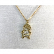 0504836600 - COLAR COM PINGENTE MENINO<br>QTDE PCT: 3 PC - VAL PCT: R$ 42,75 - PESO UNIT: 2,200g
