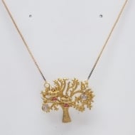2404014700 - COLAR FILHAS 2 MENINAS ARVORE DA VIDA<br>QTDE PCT: 3 PC - VAL PCT: R$ 59,07 - PESO UNIT: 9,210g