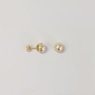 0100231200 - BRINCO CHATO COM PROLA 8MM<br>QTDE PCT: 5 PAR - VAL PCT: R$ 16,35 - PESO UNIT: 1,770g