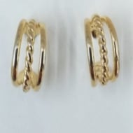 2400031300 - BRINCO AGOLINHA FIOS LISOS E TRANADO P<br>QTDE PCT: 3 PAR - VAL PCT: R$ 22,77 - PESO UNIT: 2,600g
