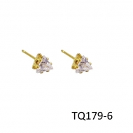 1900041200 - BRINCO DE PINO COM PEDRA EM FORMATO DE TRIANGULO G<br>QTDE PCT: 10 PAR - VAL PCT: R$ 20,50 - PESO UNIT: 0,900g