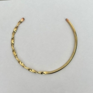 1604031000 - CHOKER TUBO FIO LISO E TORCIDO<br>QTDE PCT: 2 PC - VAL PCT: R$ 32,40 - PESO UNIT: 12,130g