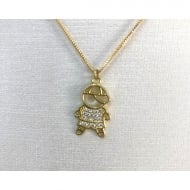 0504836600 - COLAR COM PINGENTE MENINO<br>QTDE PCT: 3 PC - VAL PCT: R$ 42,75 - PESO UNIT: 2,200g