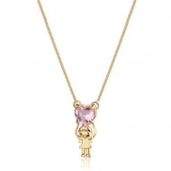 2404015000 - COLAR MENINA CRAVADA ( ROSA )<br>QTDE PCT: 3 PC - VAL PCT: R$ 32,67 - PESO UNIT: 3,500g
