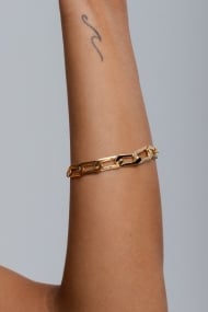 1303491200 - PULSEIRA COM ELO CRAVEJADO<br>QTDE PCT: 2 PC - VAL PCT: R$ 29,78 - PESO UNIT: 8,320g