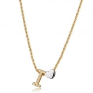 2404026100 - COLAR CORDO BAIANO COM LETRA CRAVEJADA<br>QTDE PCT: 3 PC - VAL PCT: R$ 68,97 - PESO UNIT: 9,900g