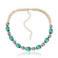 2404018100 - CHOKER C/ PEDRAS E CORRENTE GRUMET  T.V/AMETISTA<br>QTDE PCT: 3 PC - VAL PCT: R$ 137,70 - PESO UNIT: 25,300g
