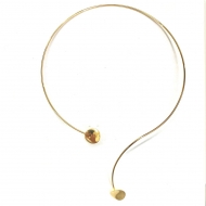 1704105600 - GARGANTILHA CHOCKER FIO LISO COM CHAPA<br>QTDE PCT: 3 PC - VAL PCT: R$ 28,50 - PESO UNIT: 8,900g
