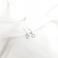 0600508500 - BRINCO AO INOX ARGOLINHA COM CORAAO E ZIRCONIA<br>QTDE PCT: 5 PAR - VAL PCT: R$ 24,50 - PESO UNIT: 1,500g