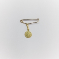 1606000300 - BROCHE SAO BENTO MINI<br>QTDE PCT: 5 PC - VAL PCT: R$ 19,00 - PESO UNIT: 0,600g
