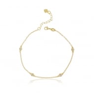 0207001400 - TORNOZELEIRA ZIRCONIAS REDONDA DE 3 MM 21CM+3CM<br>QTDE PCT: 3 PC - VAL PCT: R$ 19,71 - PESO UNIT: 1,600g