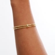 1703112500 - BRACELETE FIO DUPLO TAM 55MM<br>QTDE PCT: 3 PC - VAL PCT: R$ 25,80 - PESO UNIT: 11,600g