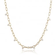 2404018500 - CHOKER CORRENTE ELOS COM ZIRCONIAS<br>QTDE PCT: 3 PC - VAL PCT: R$ 44,70 - PESO UNIT: 5,800g