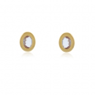 0200327100 - BRINCO OVAL 5X7 AMETISTA<br>QTDE PCT: 3 PAR - VAL PCT: R$ 12,00 - PESO UNIT: 1,700g