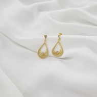 0600510900 - BRINCO GOTA VAZADA EM FIO E ZIRCONIA<br>QTDE PCT: 5 PAR - VAL PCT: R$ 29,50 - PESO UNIT: 2,400g