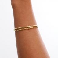 1703112500 - BRACELETE FIO DUPLO TAM 55MM<br>QTDE PCT: 3 PC - VAL PCT: R$ 25,80 - PESO UNIT: 11,600g