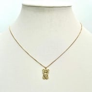 0504833200 - COLAR VENEZIANA PINGENTE URSO ZIRCONIA<br>QTDE PCT: 3 PC - VAL PCT: R$ 30,90 - PESO UNIT: 2,000g