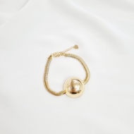 1803093000 - PULSEIRA CORRENTE ALEMA COM MEIA BOLA 18 CM<br>QTDE PCT: 3 PC - VAL PCT: R$ 29,40 - PESO UNIT: 9,500g