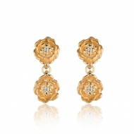 2400041900 - BRINCO C/ DUAS ROSAS<br>QTDE PCT: 3 PAR - VAL PCT: R$ 39,27 - PESO UNIT: 4,000g