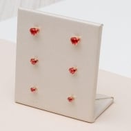 1900053000 - TRIO DE CORAAO ROSA PINK 4MM, 5MM, 6MM<br>QTDE PCT: 5 PAR - VAL PCT: R$ 28,40 - PESO UNIT: 1,800g