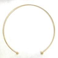 1704105400 - GARGANTILHA CHOCKER FIO LISO 1,8MM COM BOLAS<br>QTDE PCT: 3 PC - VAL PCT: R$ 25,80 - PESO UNIT: 9,500g