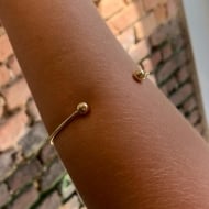 1703111800 - PULSEIRA FIO LISO COM BOLAS TAM 55MM<br>QTDE PCT: 5 PC - VAL PCT: R$ 29,50 - PESO UNIT: 5,400g