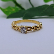 1402067900 - ANEL SOFT CORRENTE COM ZIRCONIA<br>QTDE PCT: 6 PC - VAL PCT: R$ 36,90 - PESO UNIT: 1,800g