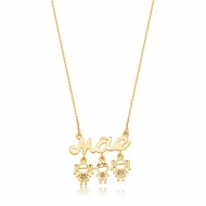 2404029800 - COLAR MAE 2 MENINAS E 1 MENINO<br>QTDE PCT: 3 PC - VAL PCT: R$ 75,57 - PESO UNIT: 5,800g