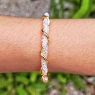 1703110200 - PULSEIRA FIO TORCIDO 2MM COM CORRENTE<br>QTDE PCT: 2 PC - VAL PCT: R$ 28,00 - PESO UNIT: 9,300g
