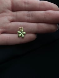 1001681800 - PINGENTE FLOR<br>QTDE PCT: 5 PCS - VAL PCT: R$ 6,95 - PESO UNIT: 0,400g