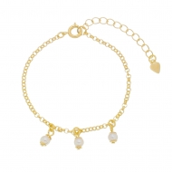 1803076200 - PULSEIRA INFANTIL PEROLAS 3MM 13CM COM EXTENSOR 3CM<br>QTDE PCT: 5 PC - VAL PCT: R$ 14,50 - PESO UNIT: 1,700g