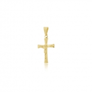 1701107000 - PINGENTE CRUZ COM CRISTO - CHAPA TAM 27MM<br>QTDE PCT: 5 PS - VAL PCT: R$ 9,25 - PESO UNIT: 0,400g
